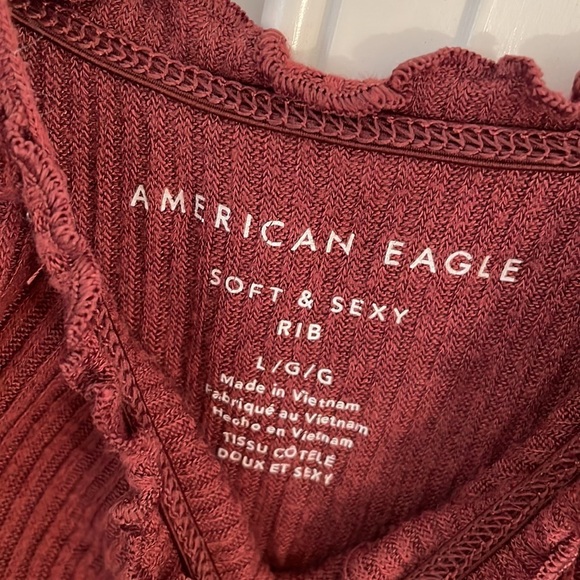 American Eagle Ribbed Crop Tank Top - Picture 2 of 2